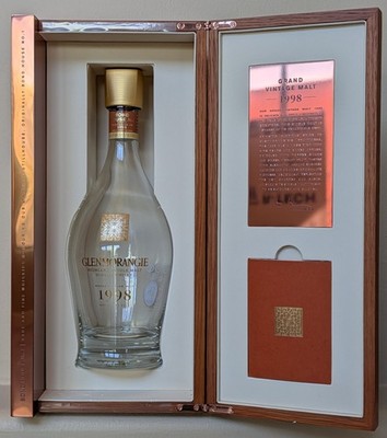 Glenmorangie Grand Vintage Malt 1998 Empty Whisky Bottle with Presentation Box