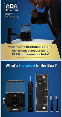 #ad Waterpik Sonic Fusion 2.0 Professional Electric Toothbrush Water Flosser White $99.00