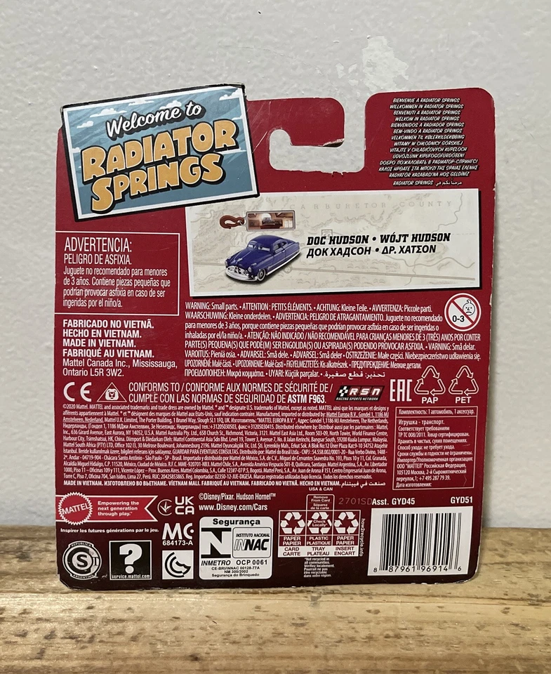 Mattel Disney Pixar Cars Doc Hudson With Key Chain Welcome To Radiator Springs - Image 2 of 3