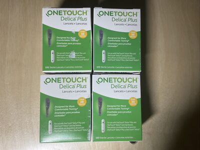 OneTouch Delica Plus 30G Lancets 4 boxes of 100 strips Read Description