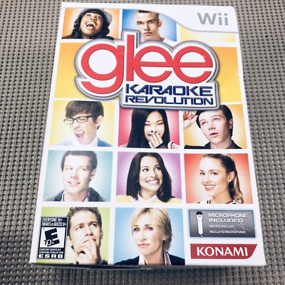 Wii Glee Karaoke Revolution Nintendo Wii Game + Microphone Konami