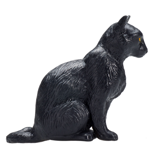 .Mojo GATO NEGRO SENTADO lindo mascotas modelos granja juguetes figuras plástico animales - Imagen 3 de 5