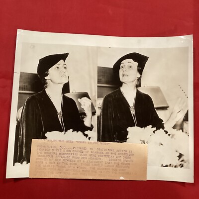 1937 Senator Dixie Bibb Graves Of Alabama Addresses Women s Club Press Photo