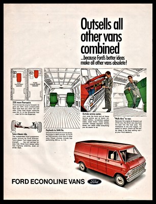 1970 Ford Econoline Van Vintage Print Ad Ousells All Others Combined Ebay