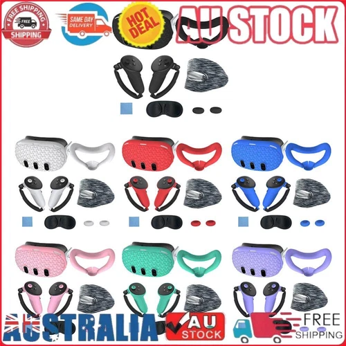 7pcs Accessories Set Front Shell Cover Soft VR Protective Cover for Meta Quest 3
