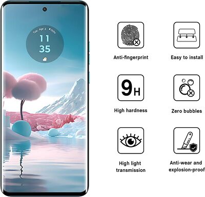 Screen Protector Tempered Glass Full Cover For Motorola Edge 40/Neo/Pro 