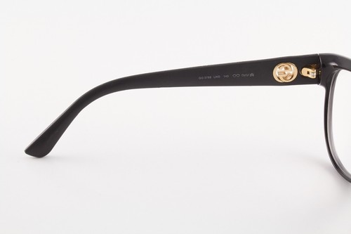 Rare Authentic Gucci GG3789 LWD 53mm Black Gold Cat Eye Glasses Frames Italy - Picture 4 of 5