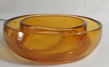 Vintage Amber Bagley Glass Posey Posy Pansy Ring 5" Inner Circle 6" Outer Circle