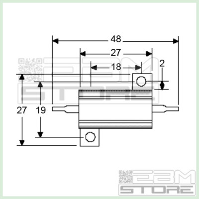 RS25. RESSTENZA 25 W 5% 0,27 OHM A FLO CON RADATORE METALLCO - Foto 8