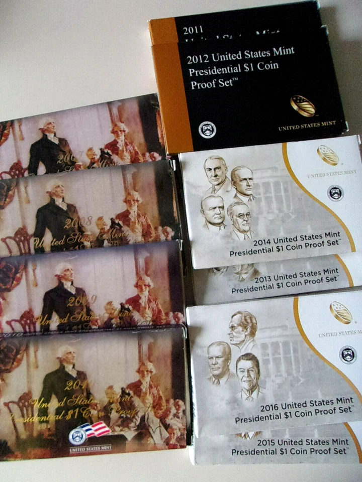 2007-2016 S Presidential $1 US Mint 🇺🇸 PROOF Sets (39 Coins) + Bonus - Image 4 of 4