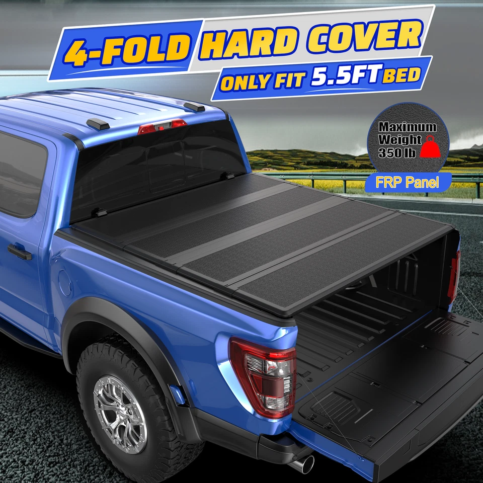 5.5FT FRP Hard Truck Tonneau Cover For 2004-14 Ford F150 2006-14 Lincoln Mark LT Foto 3 de 4