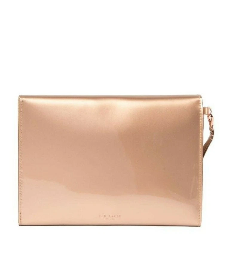 NWT - Ted Baker London - LUANNE - Bow Envelope Pouch - Rose Gold - $49