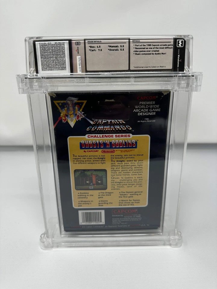 Ghosts 'n Goblins - Wata 5.5 CIB [Hangtab], NES Capcom 1986 - Image 2 of 2