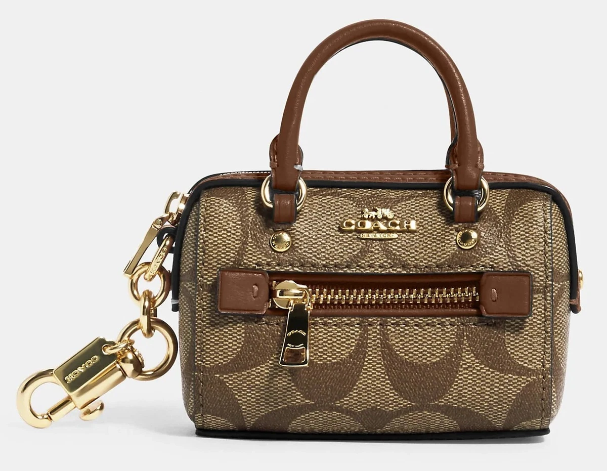 Coach Signature Rowan Satchel in Khaki/Saddle 