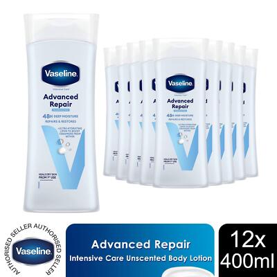 Vaseline Intensive Care Body Lotion Advanced Repair ohne Duft 400 ml, 12 Stück