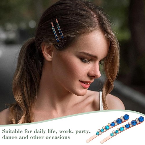 6 pz clip per capelli floreali cristallo metallo diamante spille bobby accessori per donna - Foto 5 di 7