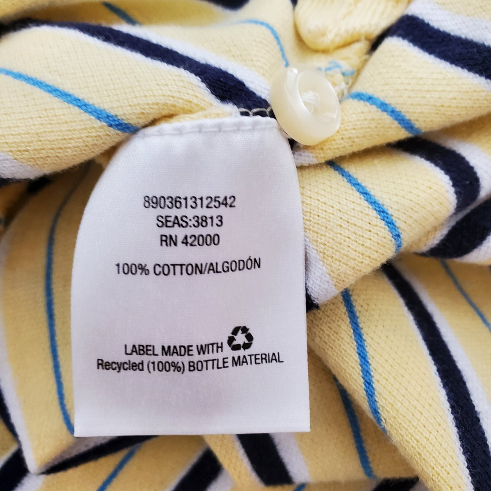 Womens Blouse By Basic Editions, Yellow, White, S… - image 4