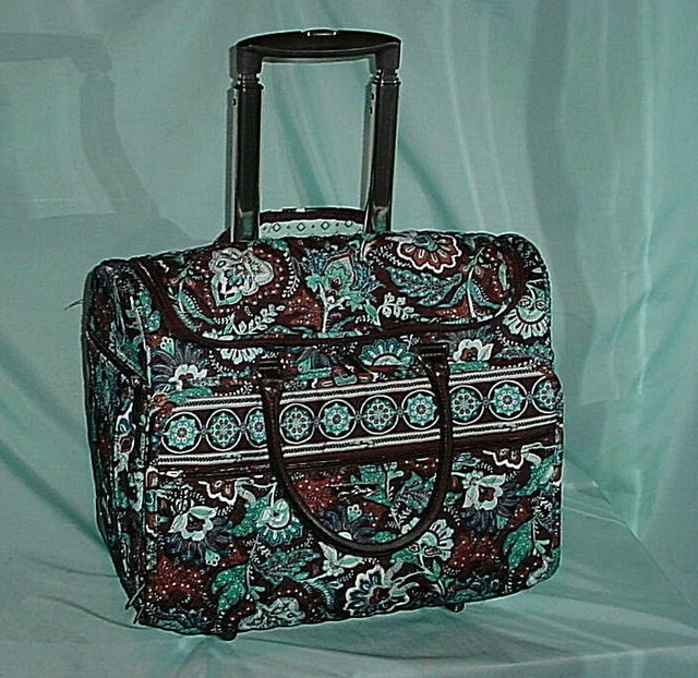 vera bradley purple punch rolling luggage