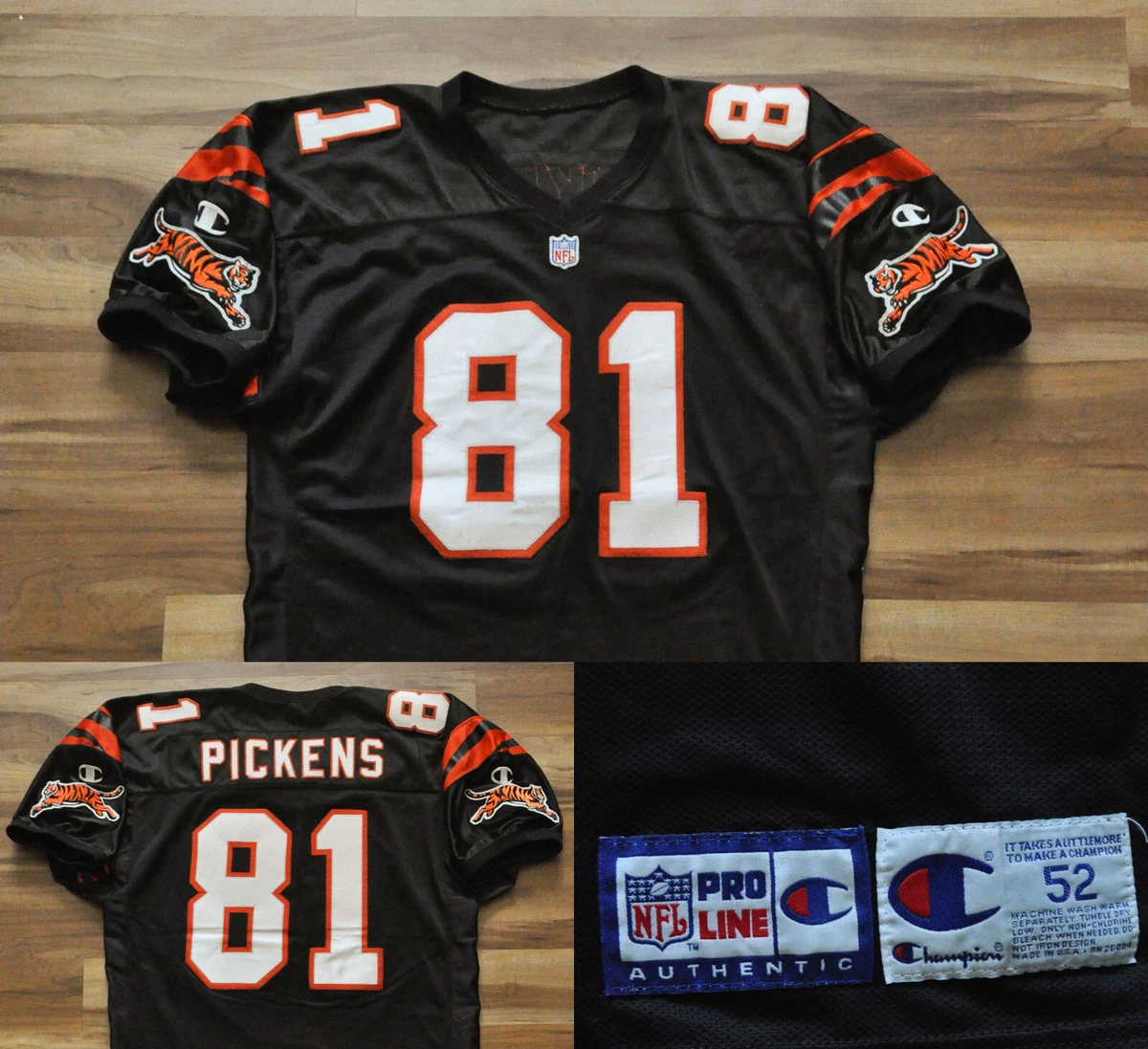 CARL PICKENS CINCINNATI BENGALS JERSEY CHAMPION PRO GAME CUT PRO LINE MEN  52 2XL