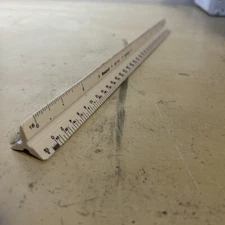 Vintage White Staedler Mars Engineering Architect Ruler 987 19-31, Japan