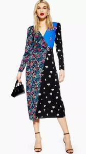 multi coloured wrap dress