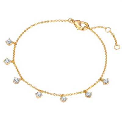 Lulu   Jane Damen Armband aus Metall mit verziert mit Kristallen von Swarovski 