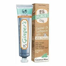 White Charcoal Coconut Oil Toothpaste 4 Oz By Dr.Ginger's