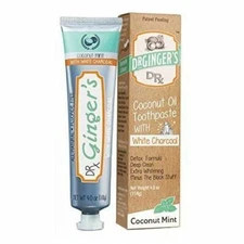 White Charcoal Coconut Oil Toothpaste 4 Oz By Dr.Ginger's