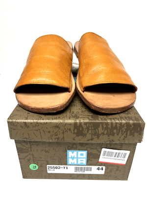 MOMA, MENS LEATHER SLIDE SANDALS, SIZE 44 EU, 11  US, MADE IN ITALY