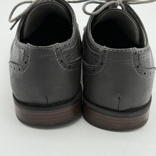 Alpine Swiss Wingtip Oxford Dress Shoes Suede Leather Lace Up Gray size 10 - Picture 4 of 8