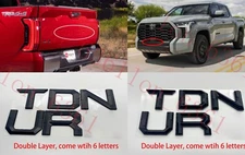 Matte Black ABS Emblem Fit TOYOTA 2022 2023 TUNDRA Front Tailgate Grill Letters