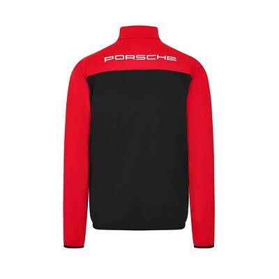 PORSCHE Design フリースジャケット レッド ジップアップ Porsche Motorsport Penske Official Softshell Full Zip Jacket Black