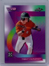 Trent Caraway 2024 Leaf Vivid Baseball 1/1 Pre Production Proof