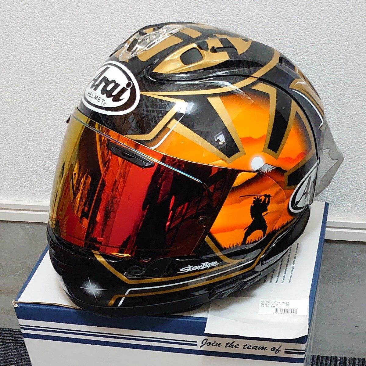 Arai RX-7X ペドロサ サムライ 侍スピリット金 RX-7X〈ペドロサ・サムライ・スピリット・金〉