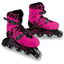 Pattini in linea Roller Skate a rotelle Allungabili 33-36 Mondo Bambini Rosa Blu
