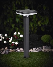 MeLiTec Solar-Gartenleuchte, Solar-Gartenlampe, Bewegungsmelder, schwarz, SO48-1