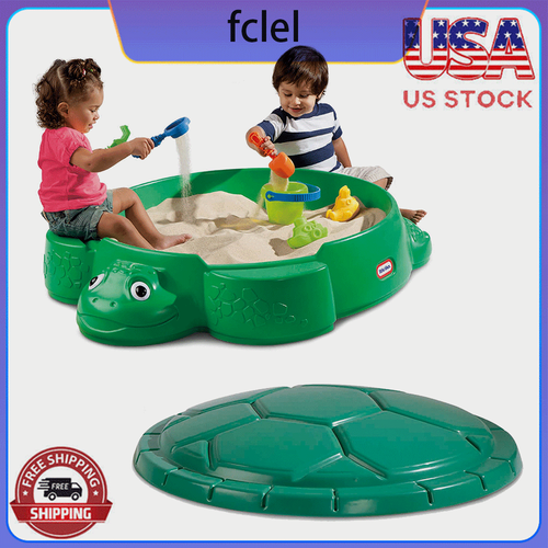 38.75 L x 43.25 W x 12.00 H Turtle Sandbox for 1 to 6 Years,Green