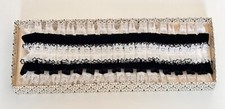 Vintage  Long  Lace Frills Jabot Made in England, boxed