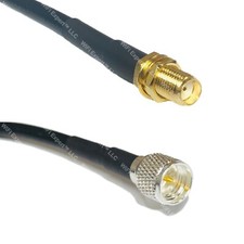 LMR240 SMA FEMALE to MINI UHF MALE Coax RF Cable USA-Ship Lot