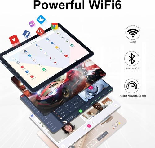 UK 10.1 inch Android Tablet , 8+128 GB, WiFi 6, Octa-Core,Dual Camera 5000maH - Picture 5 of 6