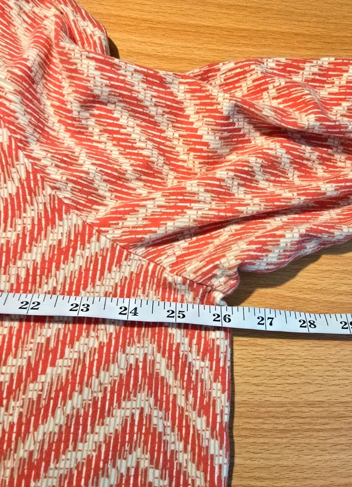 Pullover Catherines Top 2X 22/24W Chevron Manga 1/2 Elastizado Informal Cómodo Foto 4 de 4