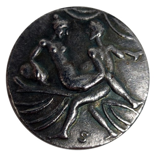 Medaglia copia moneta antica Roma Spintria gettone erotico XII sesso 22.12mm 8g - 第 1/7 張圖片