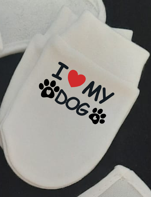 SAOLA I Love PET CAT DOG Famiglia articoli singoli bavaglino calzini guantini festa del papà