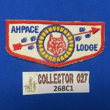 Boy Scout OA Ah-Pace Lodge 58 F1 FF First Flap Order Of The Arrow Patch PA 268C1