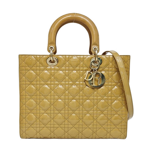 DIOR Lady Dior Handbags Suede Yellow Free Shipping | Duties Paid