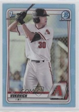 2020 Bowman Draft Chrome Sky Blue Refractor AJ Vukovich #BD-150 1b6w