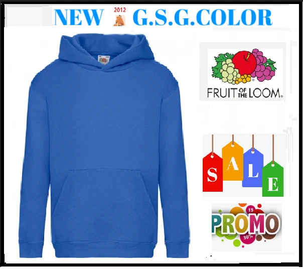Fruit Of The Loom Felpa Con Cappuccio E Zip Per Bambino Unisex - 280g/m², 80% Cotone, Tasca A Marsupio, Conforme Norme UE, Weiß, M - 3