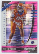 2020 Panini Prizm Draft Picks Pink Curtis Weaver Rookie Boise State Broncos #166