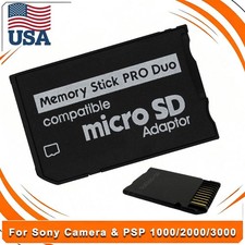 1x Micro SD TF Card Memory Stick MS Pro Duo Adapter Reader For SONY PSP Camera