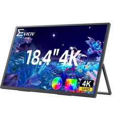 18.4" 4K Portable Monitor Gaming Display IPS LCD Screen w/180  Adjustable Stand
